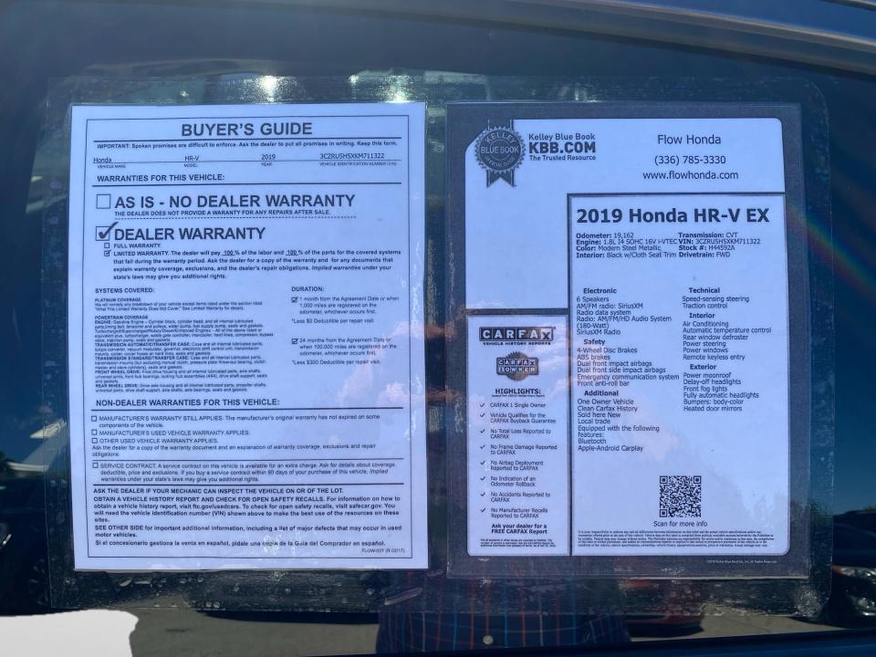 2019 Honda HR-V EX