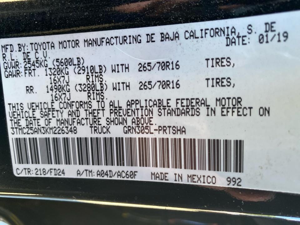 2019 Toyota Tacoma TRD Off Road