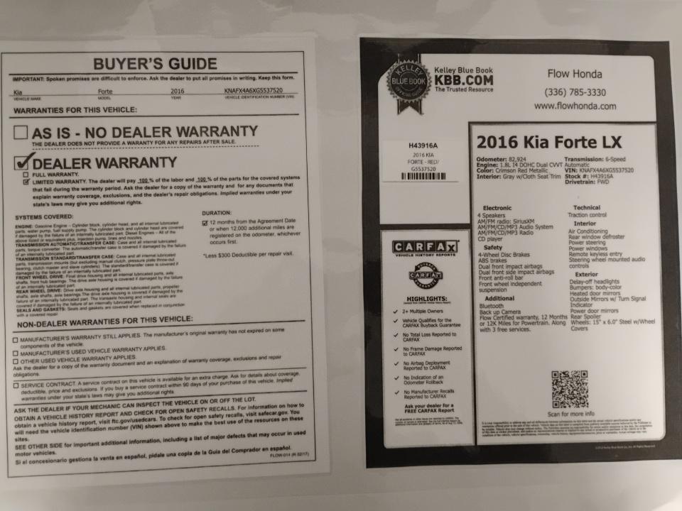 2016 Kia Forte LX