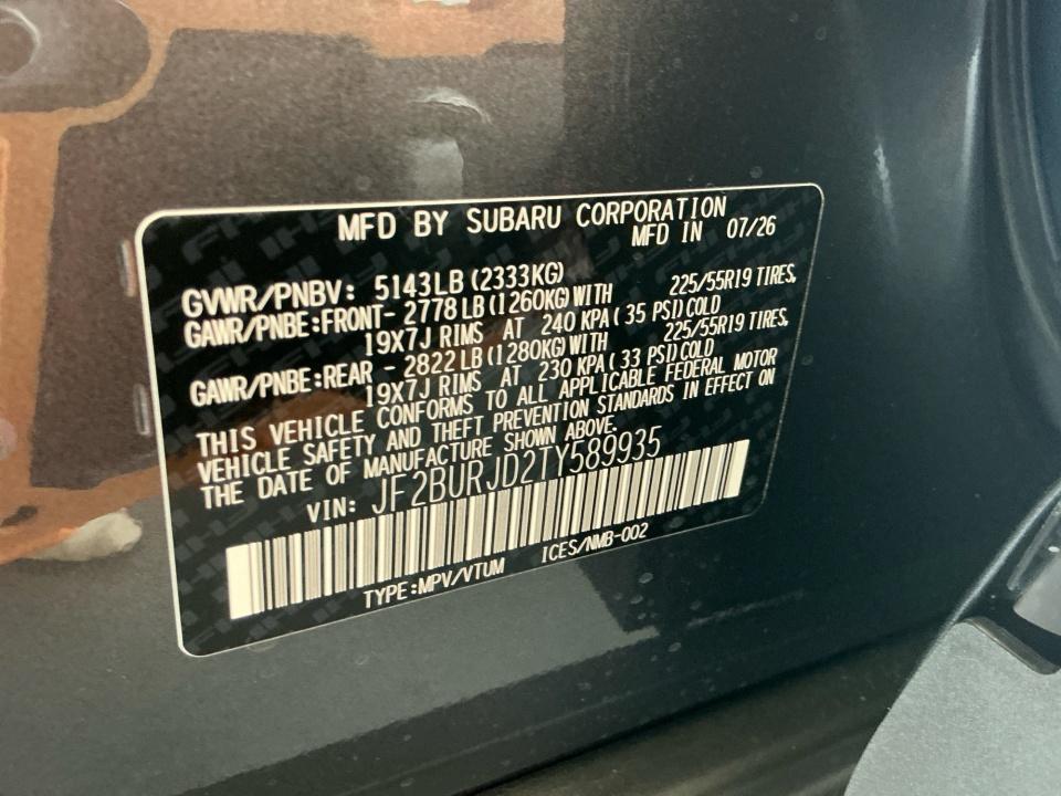 2026 Subaru Outback Touring XT
