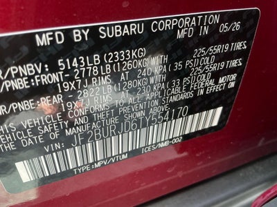 2026 Subaru Outback Touring XT