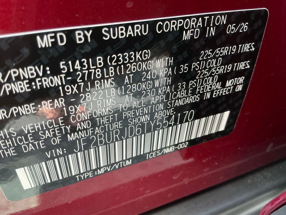 2026 Subaru Outback Touring XT