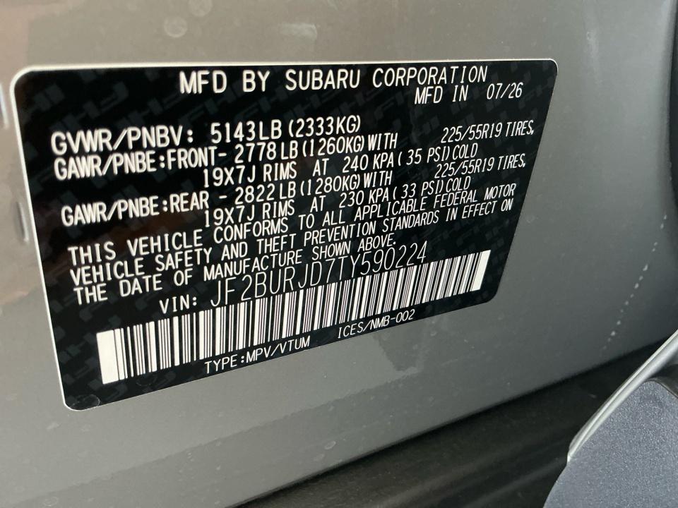 2026 Subaru Outback Touring XT