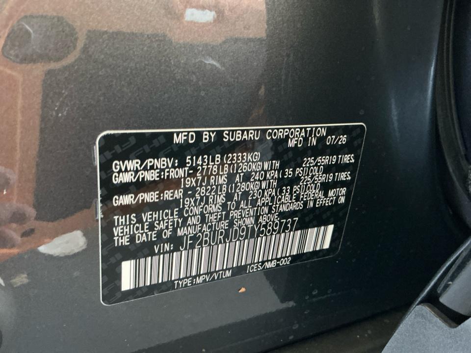 2026 Subaru Outback Touring XT