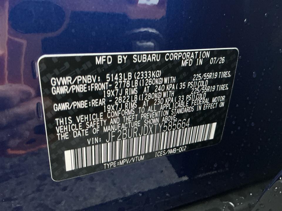 2026 Subaru Outback Touring XT