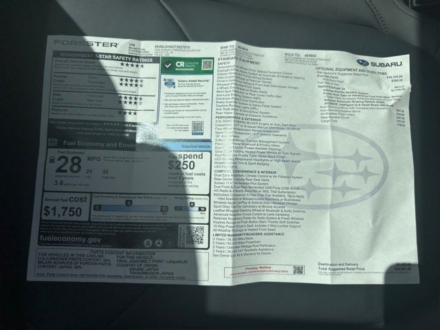2026 Subaru Forester Sport