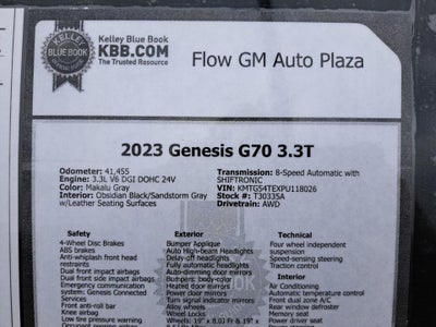 2023 Genesis G70 3.3T