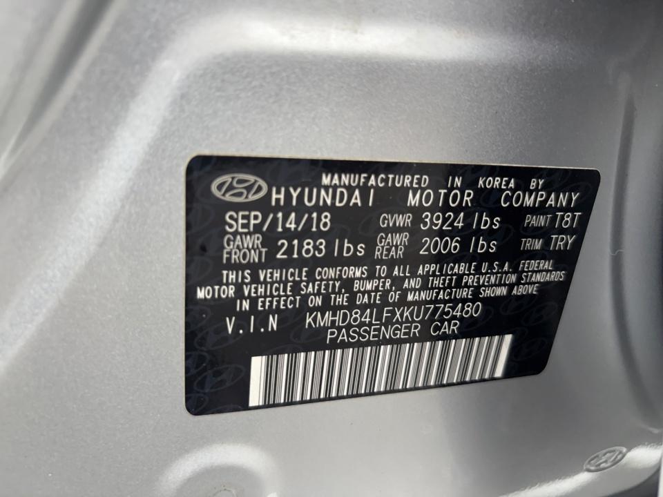 2019 Hyundai Elantra Value Edition