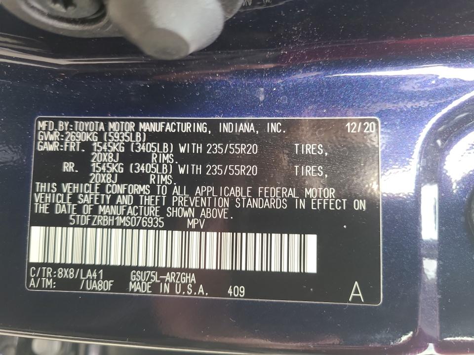 2021 Toyota Highlander Platinum