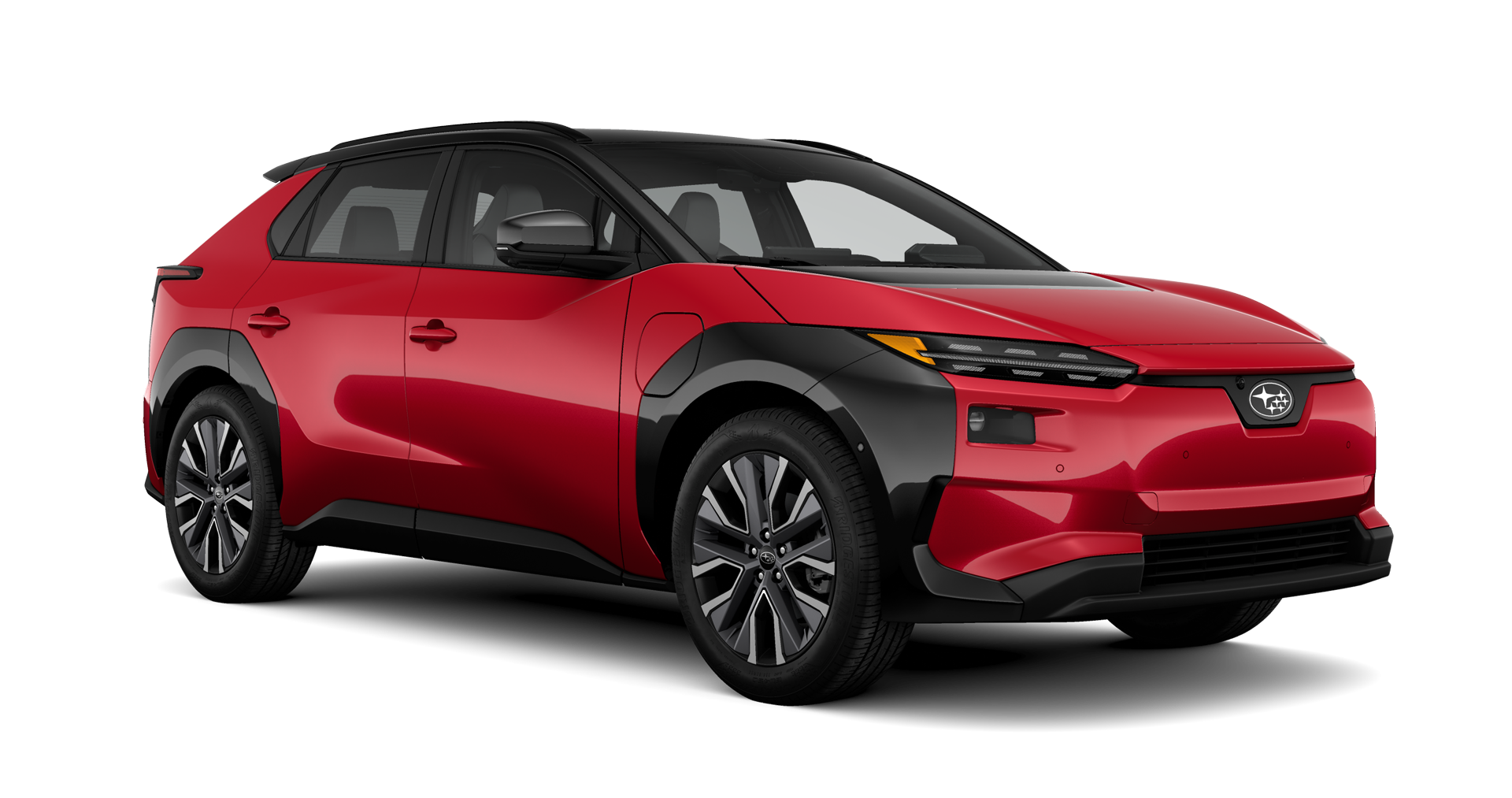 2026 Subaru Solterra Touring XT Shown in Elemental Red Pearl Two Tone
