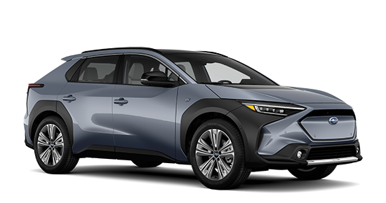 Subaru EV Vehicle Touring trim shown in Harbor Mist Gray Pearl.